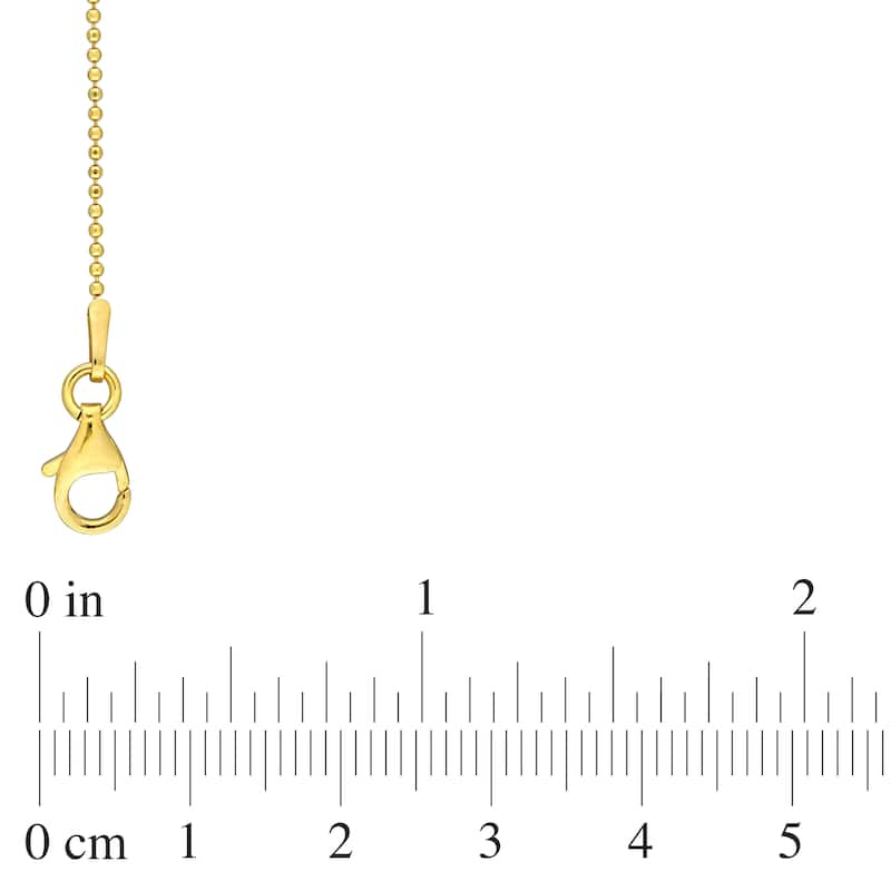 Miadora 1mm Ball Chain Necklace and Anklet Set yellow Plated Sterling Silver-16 + 9 in