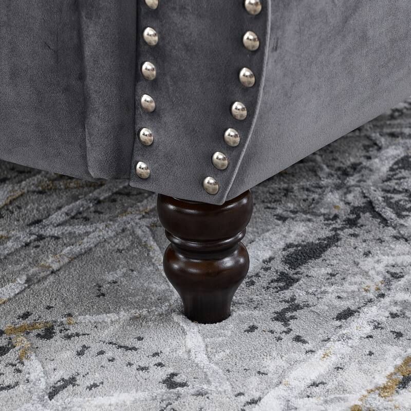 58.8" Chesterfield Sofa 2 Seater Sofa Tufted Couch