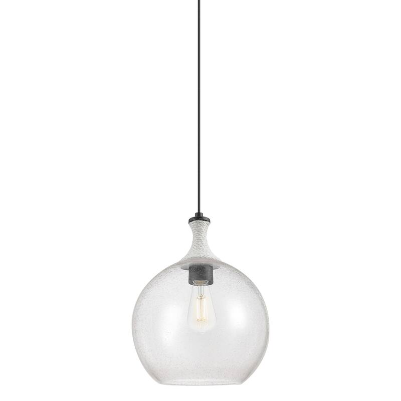 Innovations Lighting 415-1PR-16-12 Astor Pendant Astor 12" Wide - Matte Black / Seedy