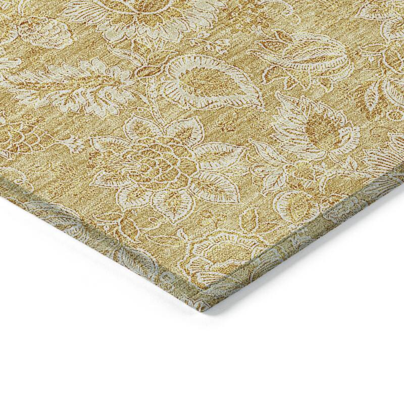 HomeRoots Floral Transitional Rectangle Outdoor Rug