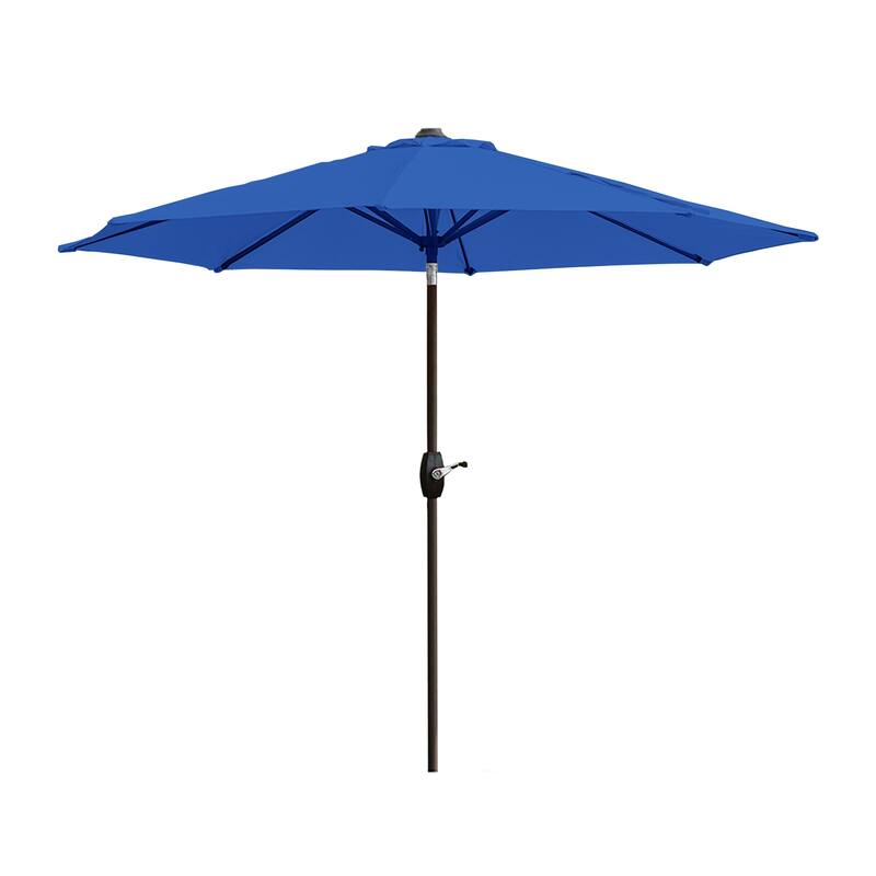 Brock 9-Foot Market Patio Umbrella with Concrete Base Weight Stand Included