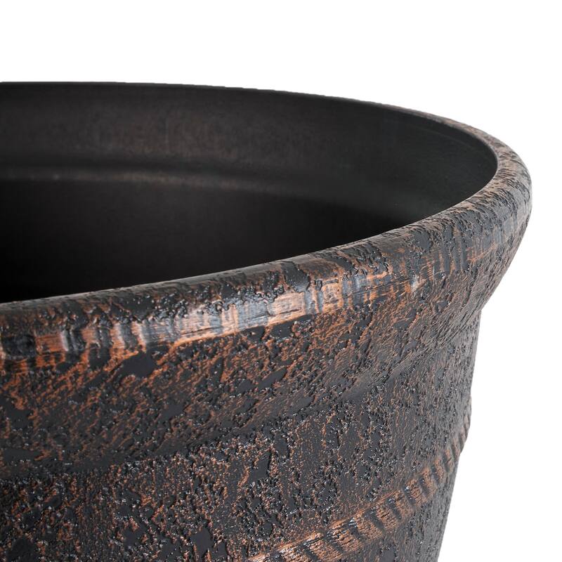 Liberty Garden LBG1924 Banded High Density Resin Hose Holder Pot with Drainage