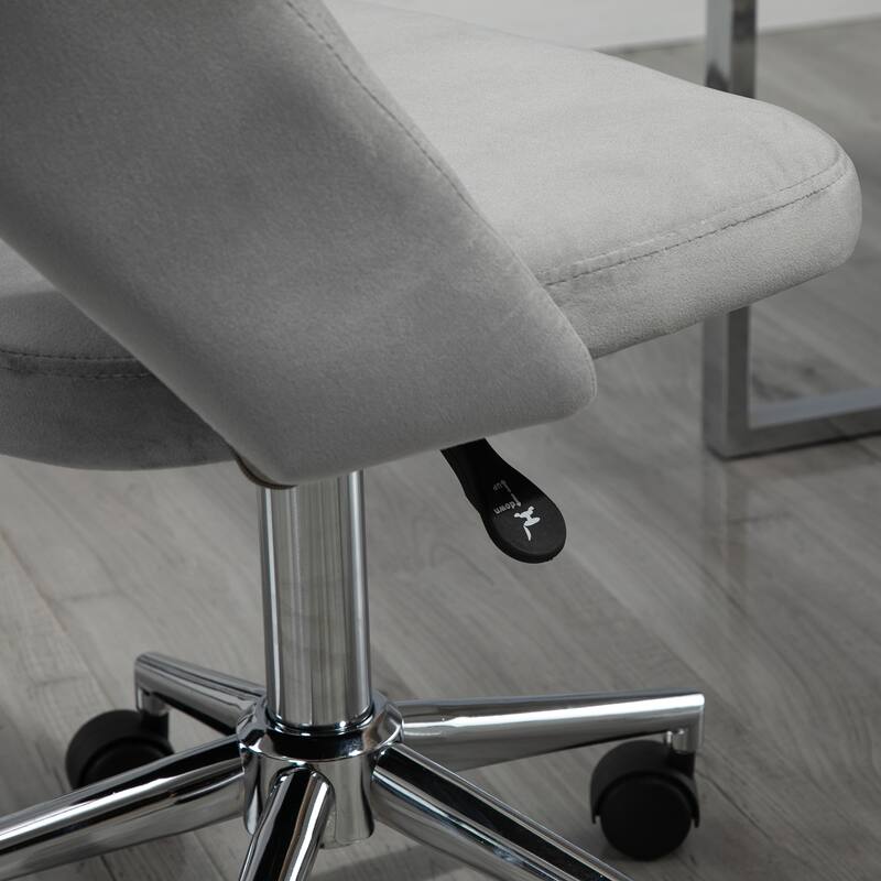 Velvet Swivel Office Chair with Adjustable Height and Wheels for Home Office Living Room and Bedroom