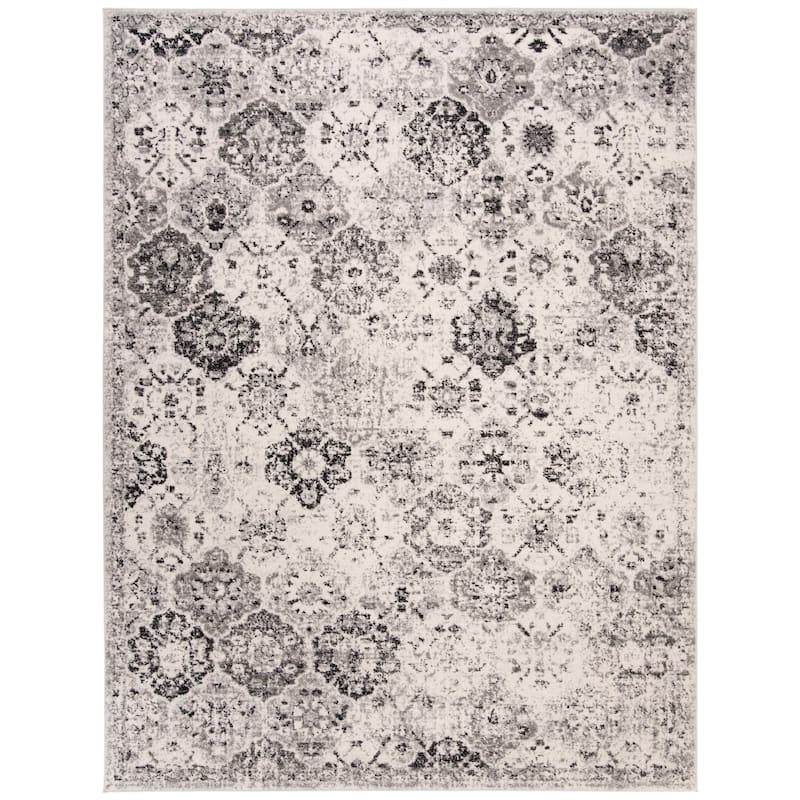 SAFAVIEH Madison Avery Boho Chic Distressed Area Rug - 11' x 15' - Silver/Grey - Runner/Rectangle
