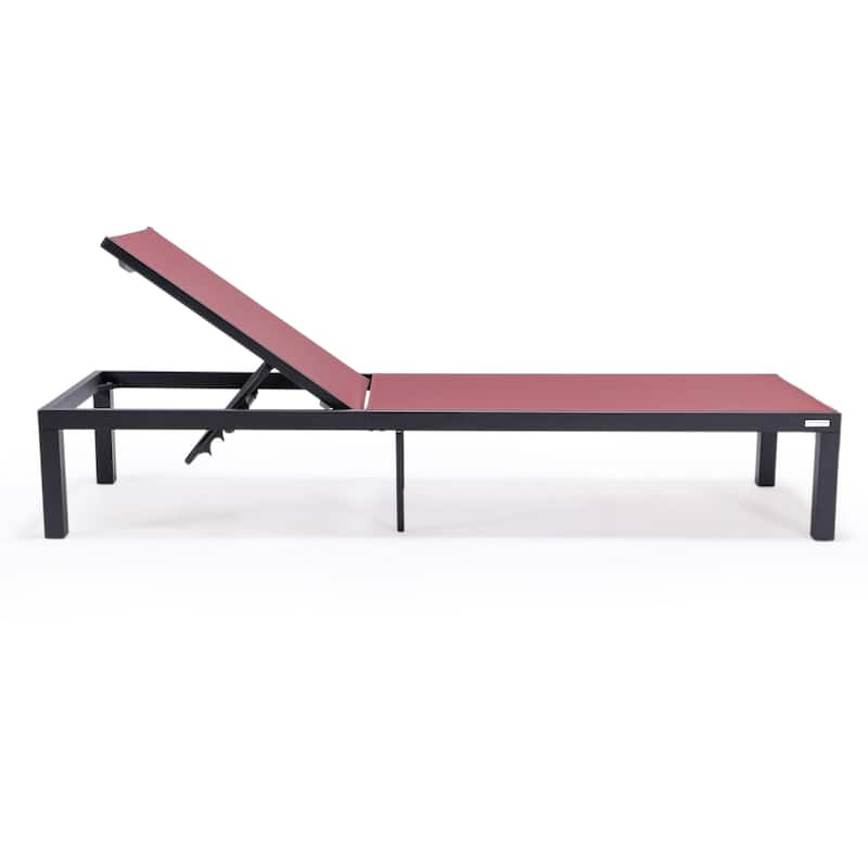 Marlin Outdoor Chaise Lounge Chair - Stackable Adjustable Recliner Sun Lounger for Pool, Beach, Patio, or Backyard