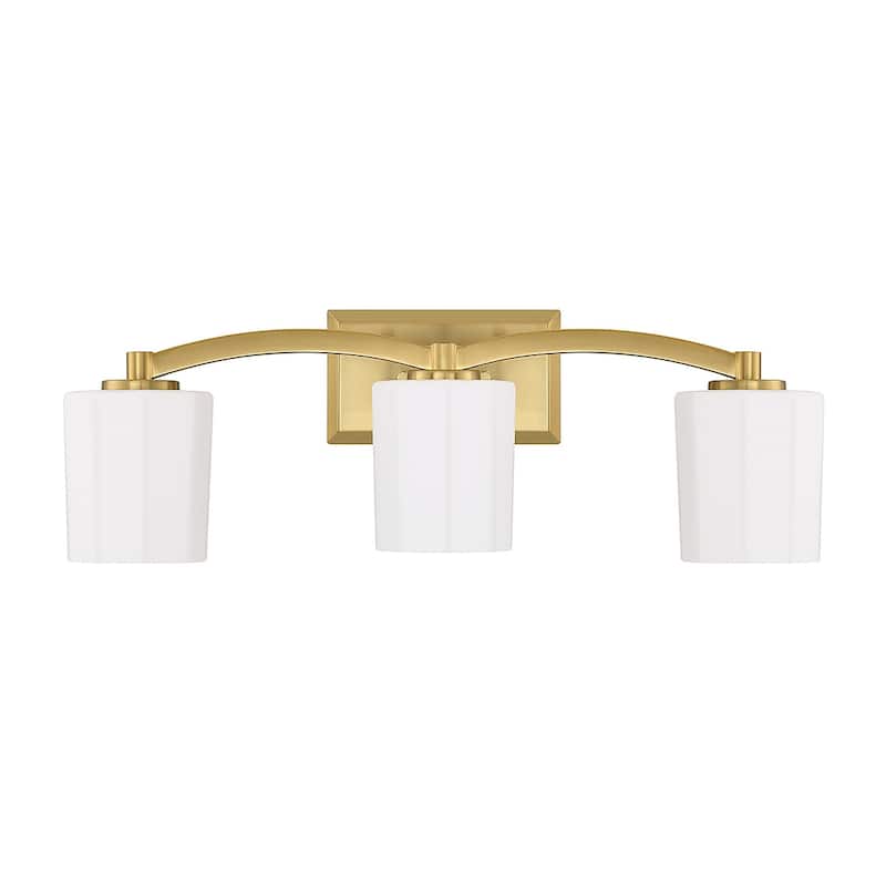 Whitney Three Light Bathroom Vanity - Warm Brass
