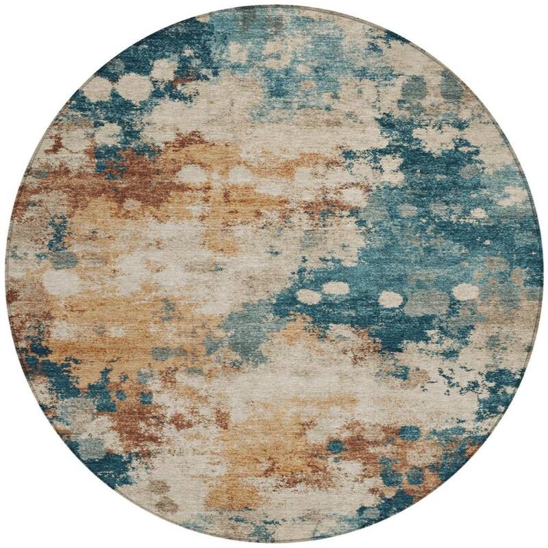 HomeRoots Abstract Transitional Rectangle Outdoor Rug