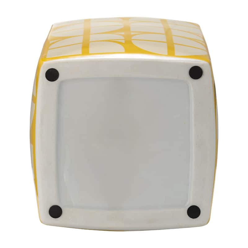 Sagebrook Home Ceramic Square Jar with Lid