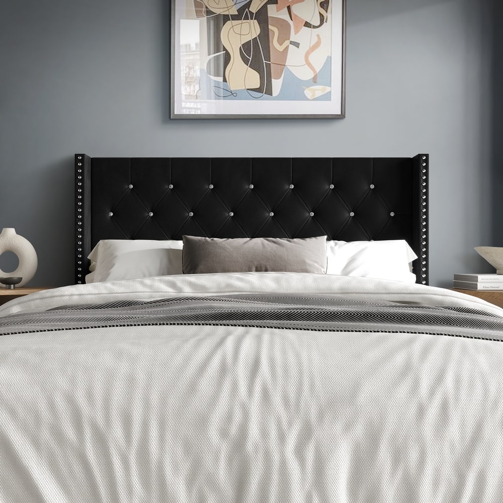 Clayfell Gretna Wingback Tufted Upholstered Headboard