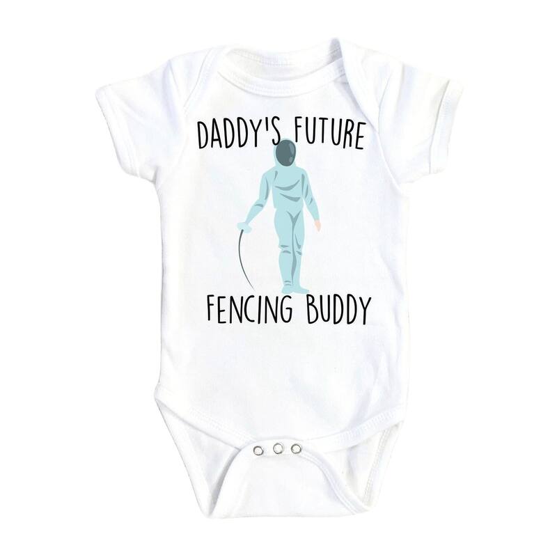 Fencing Daddy - Baby Boy Girl Clothes Infant Bodysuit Funny Cute Newborn - Natural - 0-3M