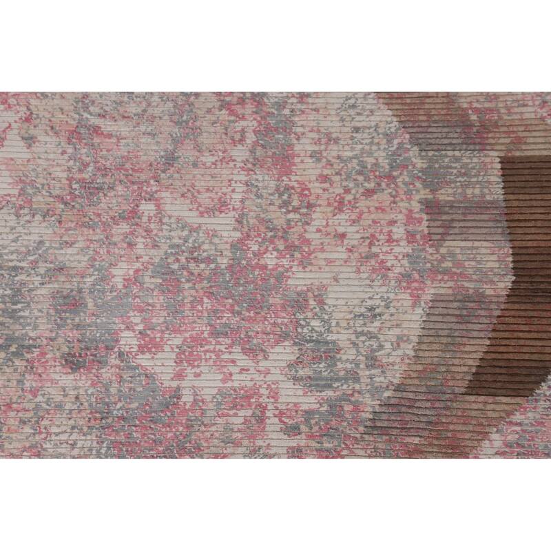 Striped Abstract Oriental Area Rug Handmade Wool Carpet - 5'8" x 7'10"