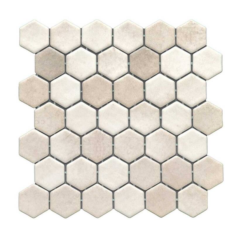 Eterna Hex 2x2 Glass Hexagon Mosaic Tile - Floor, Wall & Backsplash
