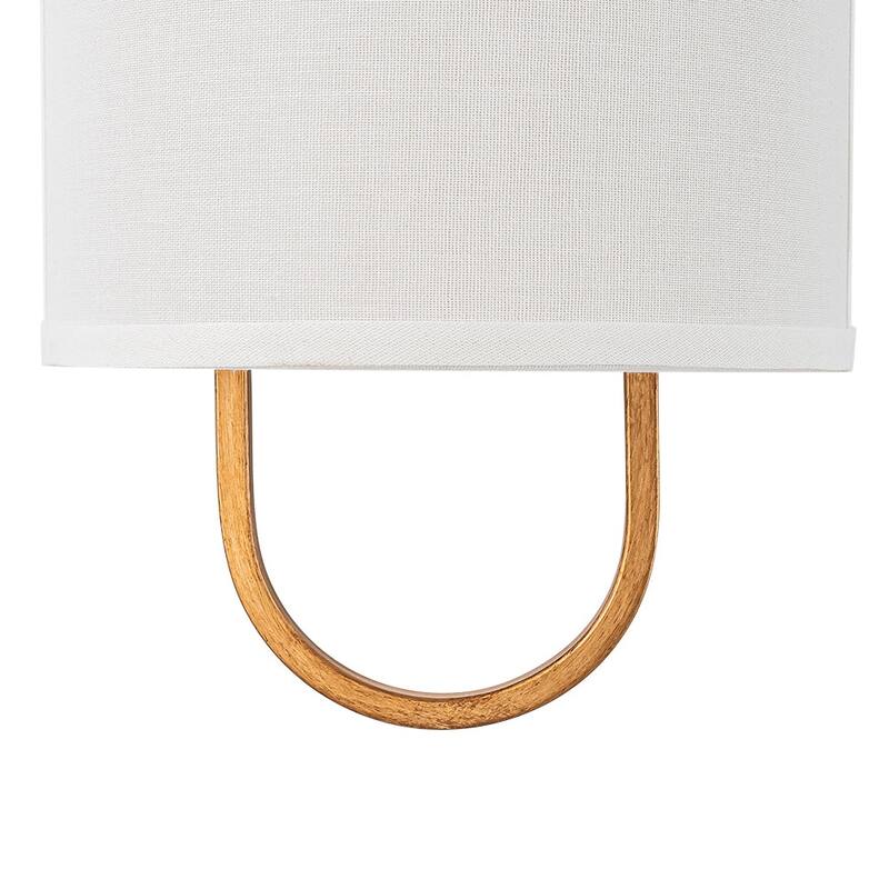 1-Light Modern Ivory Fabric Wall Sconce