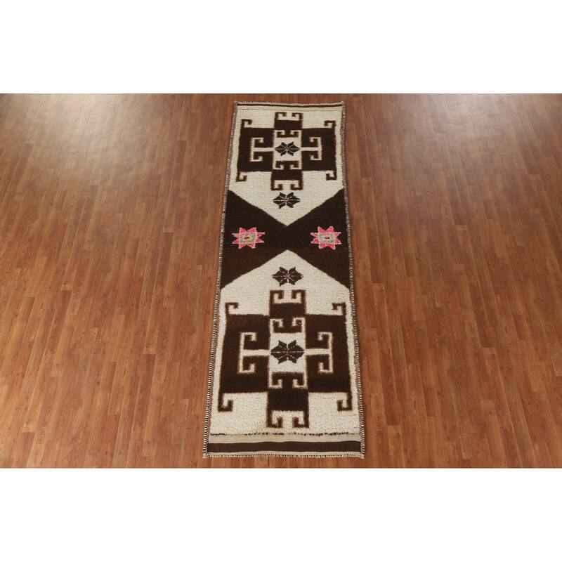 Anatolian Turkish Runner Rug Hallway Handmade Wool Carpet - 3'2"x 10'1"