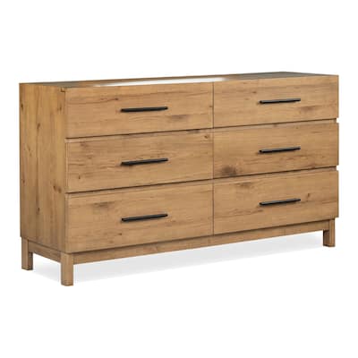 Magnussen Home Davenport Rustic Caramel Double Drawer Dresser