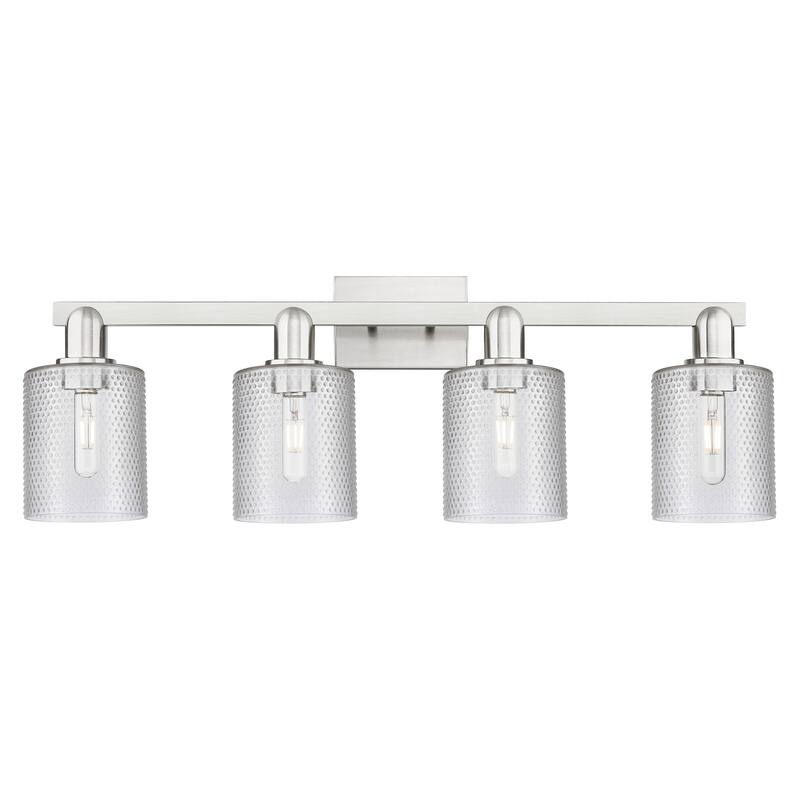 Innovations Lighting Endless Possibilities Arcadia - Cobbleskill - 4 Light 32" Bath Vanity Light - Clear/Brushed Satin Nickel