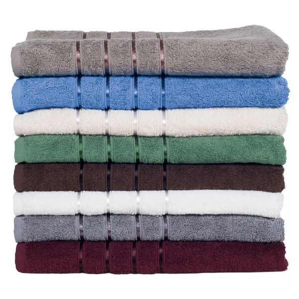 Plush Bathroom Towels 8 Piece 100 Cotton Set by Windsor Home