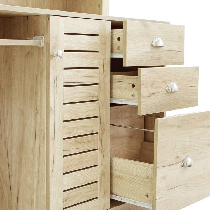 Nestfair Computer Desk with Shelves and Drawers