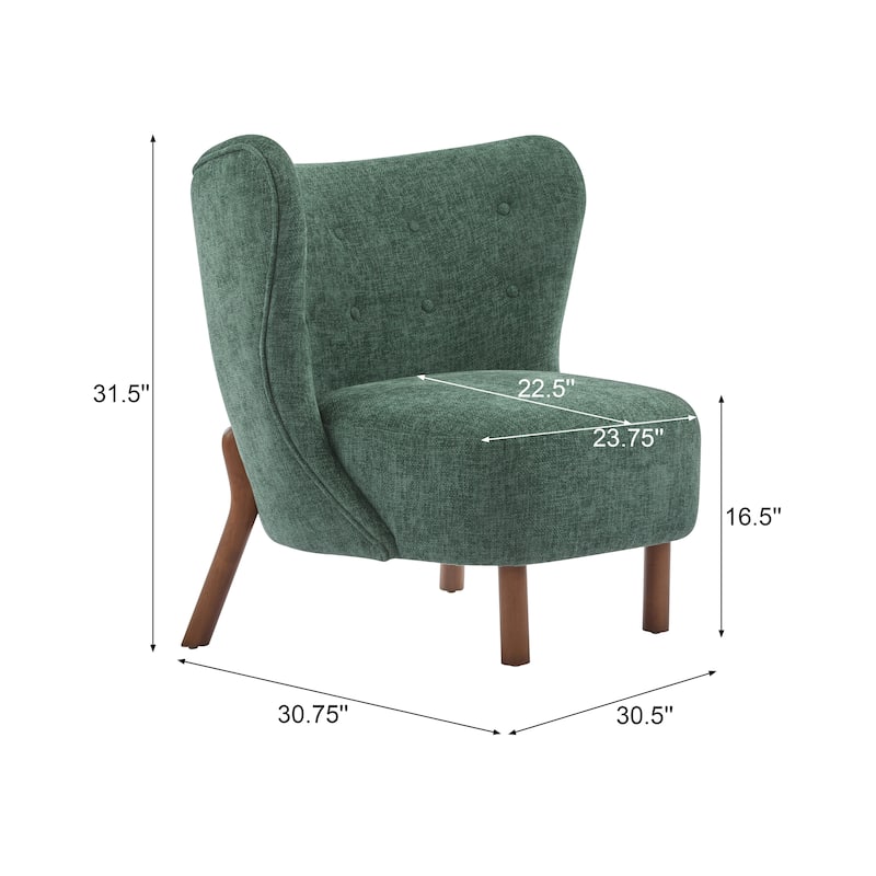 Christopher Knight Home - Camille Modern Tufted Upholstered Wingback Accent Chair with Plush Seating and Solid Wood Frame