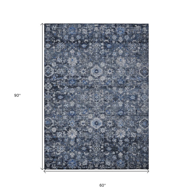 HomeRoots Oriental Traditional Rectangle Outdoor Rug