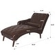 preview thumbnail 28 of 27, Chaise Lounge Arm Chair with Pillow and Wood Legs,Accent Soft Chair with Tufted Back and Arm,Upholstered Chaise Couch Chair