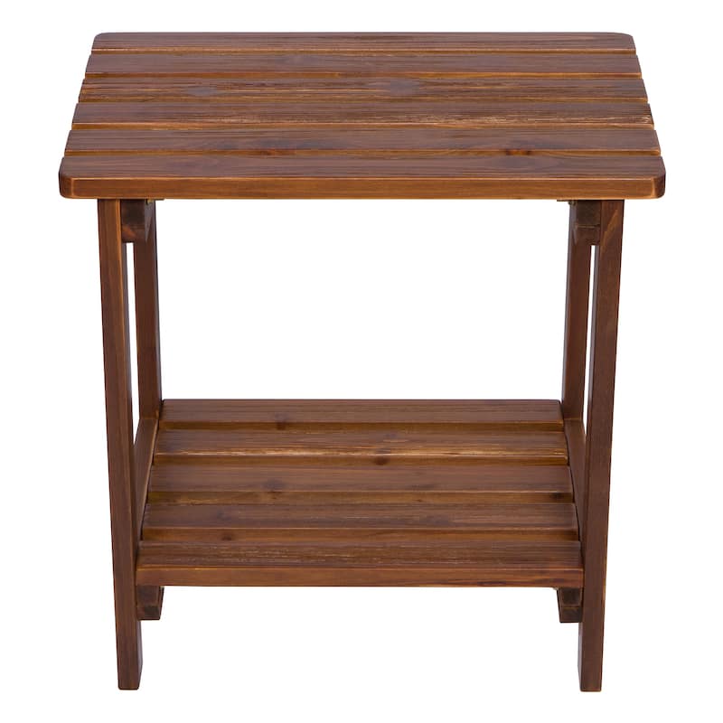 Laguna Adirondack Weather-Resistant 19.75" Wood 2 Tier Side Table by Porch & Den
