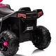 preview thumbnail 9 of 16, Qaba 12V Kids ATV, Battery Powered Four Wheeler with Spring Suspension, Forward & Reverse, LED Lights, Music, MP3, Pink