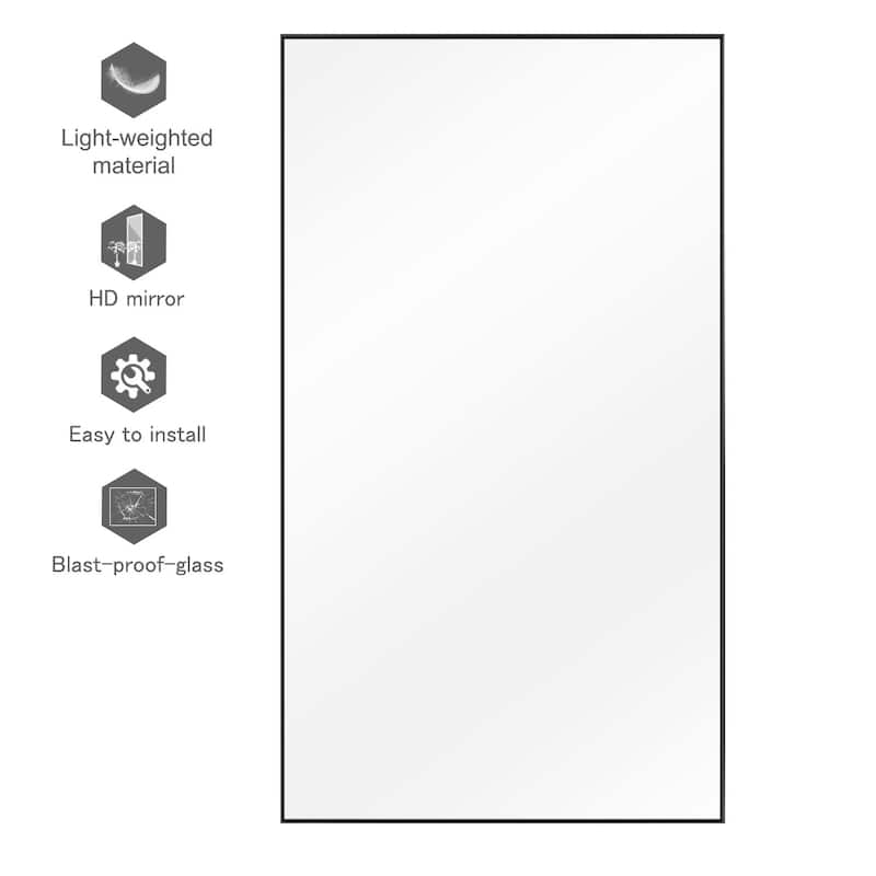 Metal Famed Full Length Bathroom Wall Mirror