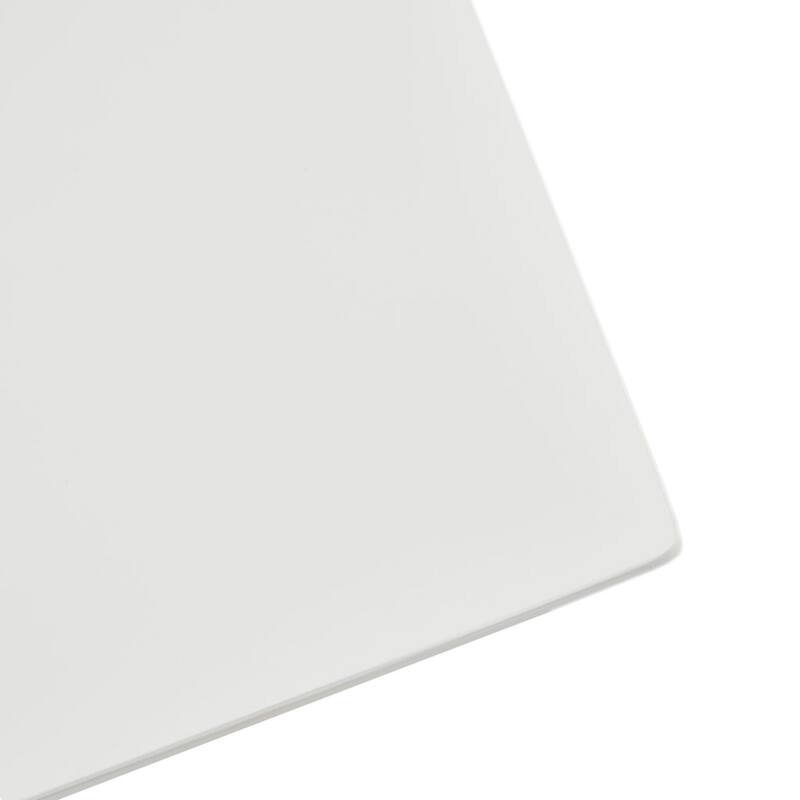 Roomfitters 48-Inch Mid-Century Coffee Table, Two-Tone Off-White Top with Lower Storage Shelf, Solid Wood Base