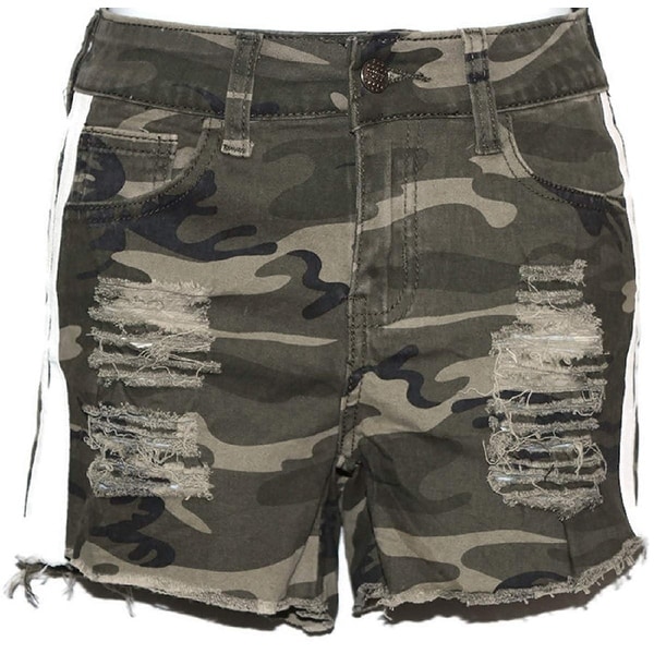Camouflage Women high Waist Very Sexy and Stylish Distress Mini Shorts Pants S - Small