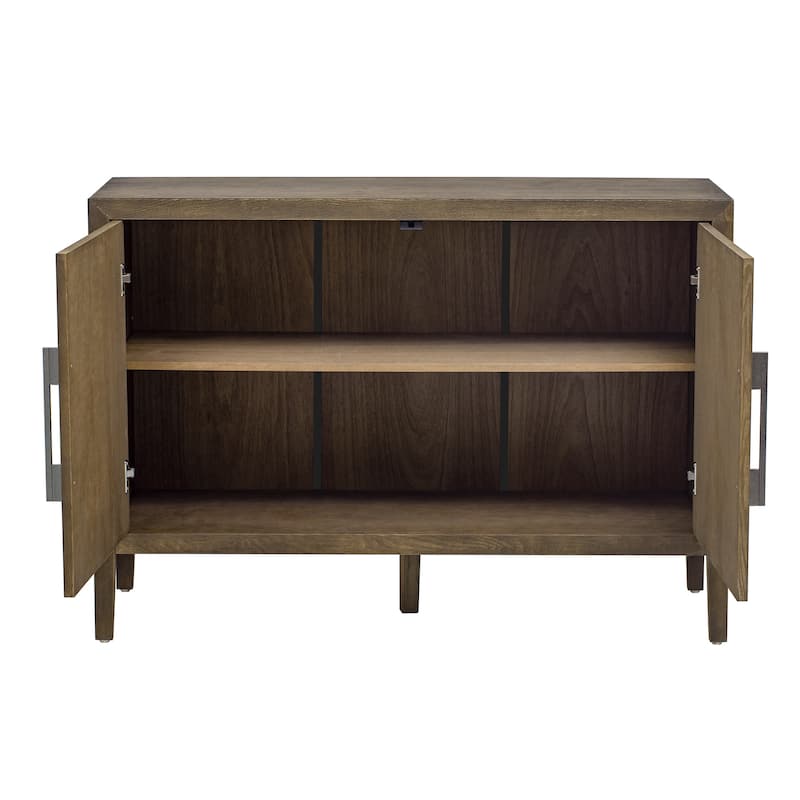 47" Vintage Style Wood Kitchen Accent Buffet Sideboard Cabinet