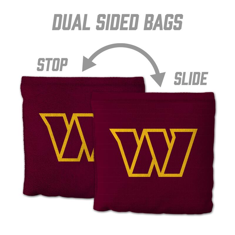 Washington Commanders NFL Dual Sided Pro Stop & Slide Cornhole Bags