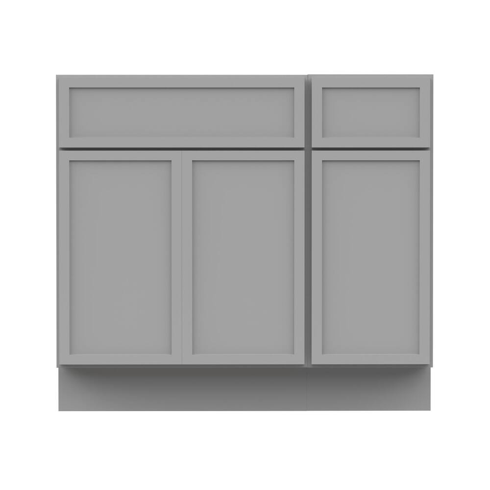 Vanity Art 36" Oak Freestanding Bathroom Vanity Cabinet without Top