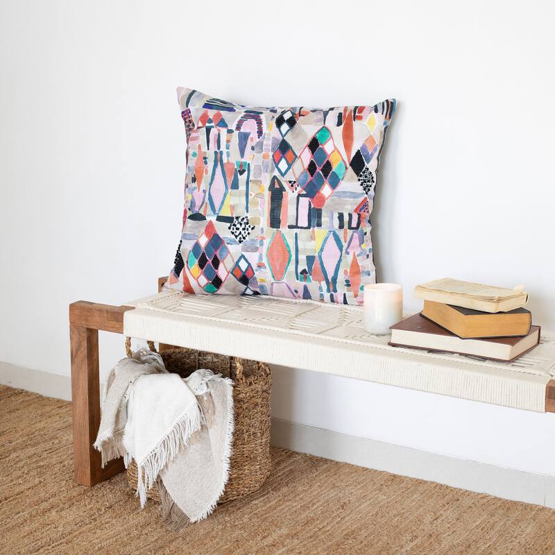 Sevita Stacy Garcia Modern Abstract Handmade Decorative Throw Pillow
