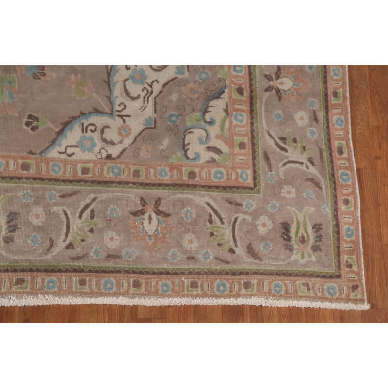 Over-Dyed Tabriz Persian Vintage Area Rug Handmade Wool Carpet - 7'2"x 10'6"