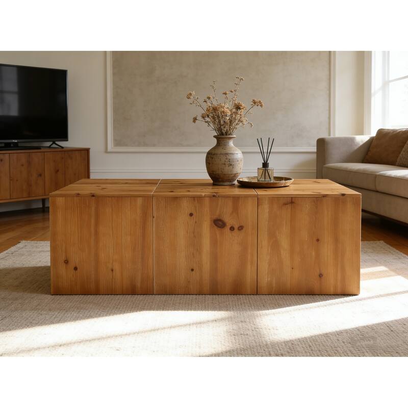 Rectangle Solid Wood Coffee Table For Living Room