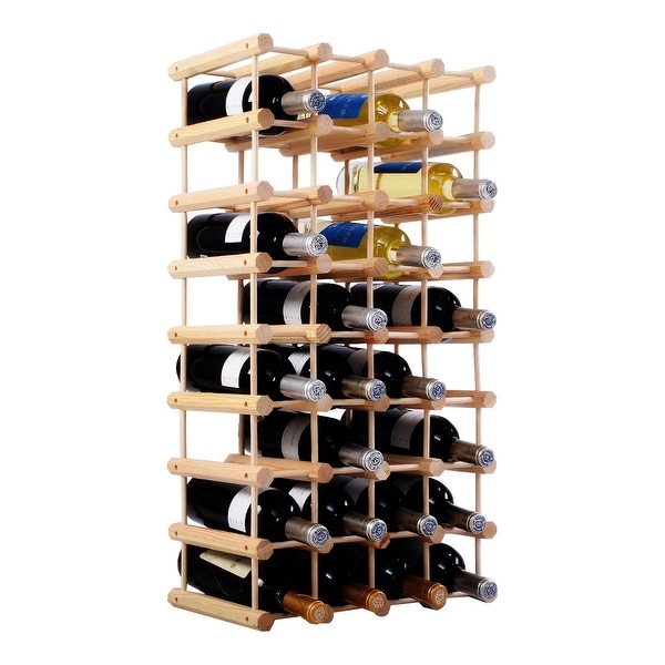 Freestanding Wine Racks Cabinets Kitchen Dining Black Stackable Modular Wine Rack Stackable Storage Stand Display Shelves 6 Rows 72 Bottle Capacity Wobble Free Pine Wood