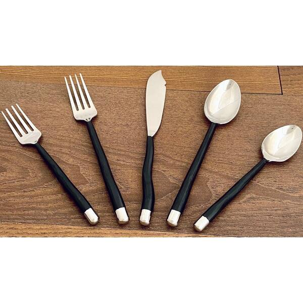 Inox Tedpole Black 20 Pcs Flatware Set On Sale Overstock 31814301 By simply adding a set of silverware or place mat, you can this is the style of place setting you will see used at fine dining restaurants, formal events, and black tie weddings.