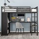 preview thumbnail 24 of 42, Loft Bed with Built-in Wardrobe, Desk, and Storage Shelves, Space-Saving Design