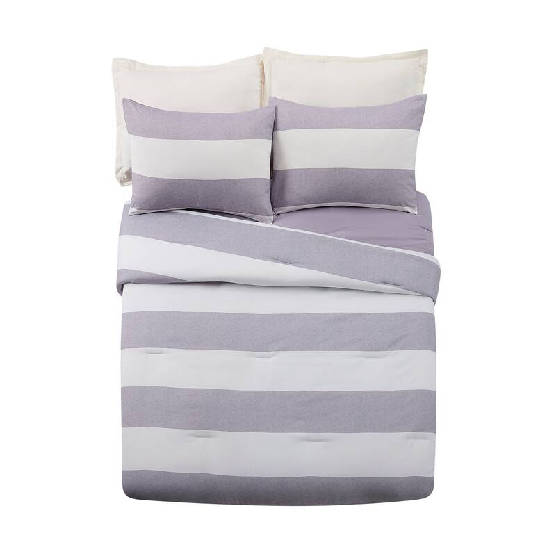 Urban Playground Lavelle Gray/White Comforter Set