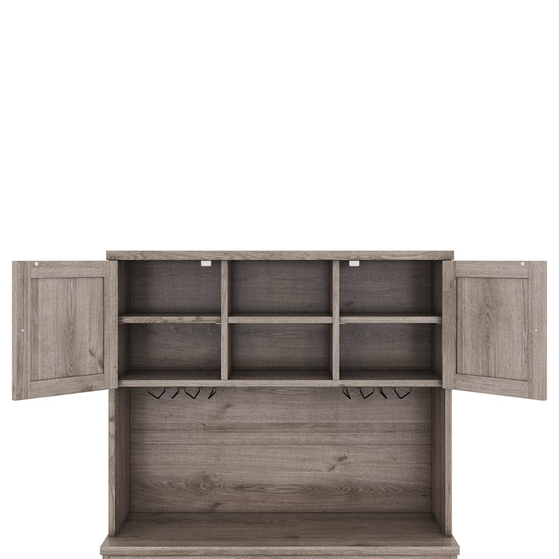 Coffee Bar Cabinet Kitchen Cabinet with Storage, Farmhouse Wine Cabinet with Drawers shelves and cabinets