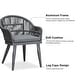 preview thumbnail 3 of 14, PURPLE LEAF Patio Dining Set with Outdoor Aluminium Dining Table and Woven Rattan Chairs