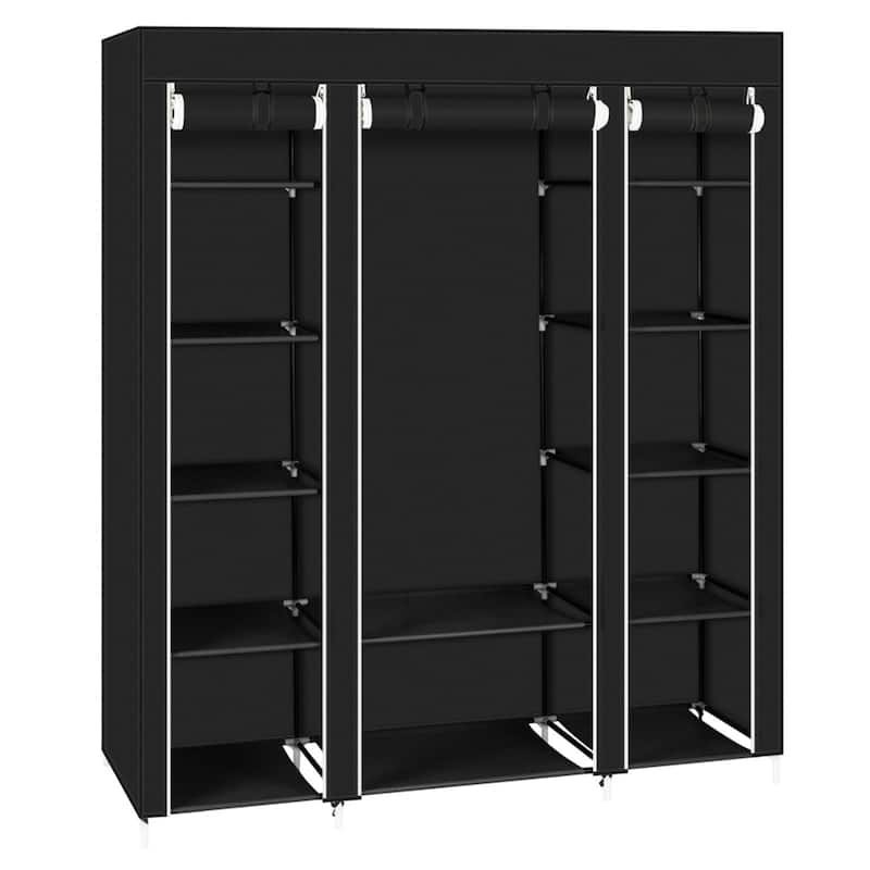 69" Portable Clothes Closet Wardrobe Storage Organizer
