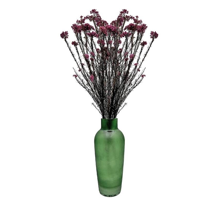 Bundle of 4 Preserved Millet ,Rice Flower - Immortelle Flower,Ozothamnu - 24 inches - Taro Purple