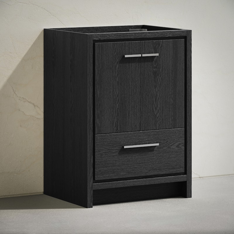 Virage 24" Freestanding Bathroom Vanity In Black Oak Without Sink Top - 24