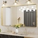 preview thumbnail 102 of 141, Apmir Metal Frame Tempered Glass Bathroom Vanity Mirror for Wall, Cloakroom, Bedroom 60" x 30" - Gold
