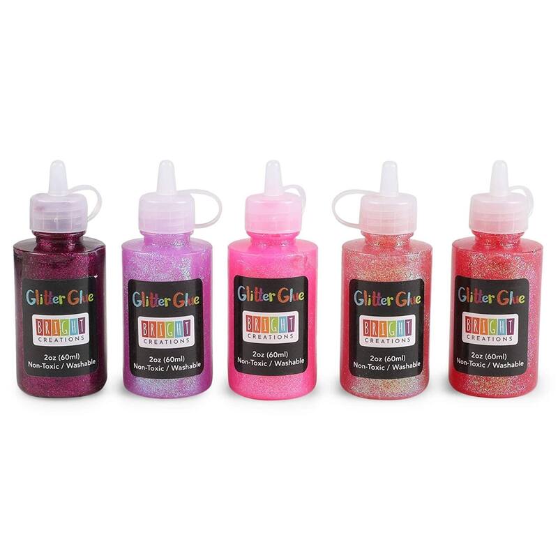Bright Creations Glue Containing Glitter in 26 Rainbow Colors for Arts and Crafts (2 oz, 26 Pack)