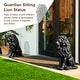 preview thumbnail 14 of 32, 20.75"H MGO Guardian Sitting Lion Statue Porch Sign Indoor Outdoor Decoration by Glitzhome