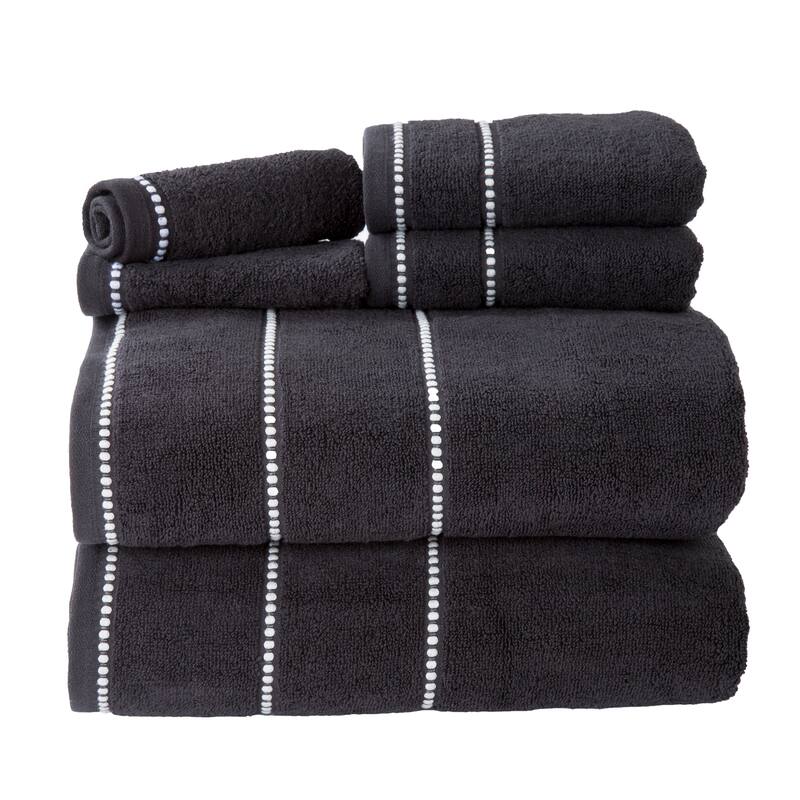 Quick Dry Towel Set - Absorbent Cotton Bathroom Accessories with Bath Towels, Hand Towels, and Wash Cloths by Lavish Home