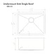 preview thumbnail 12 of 18, ZLINE Meribel Undermount Single Bowl Scratch Resistant Stainless Steel Kitchen Sink with Bottom Grid